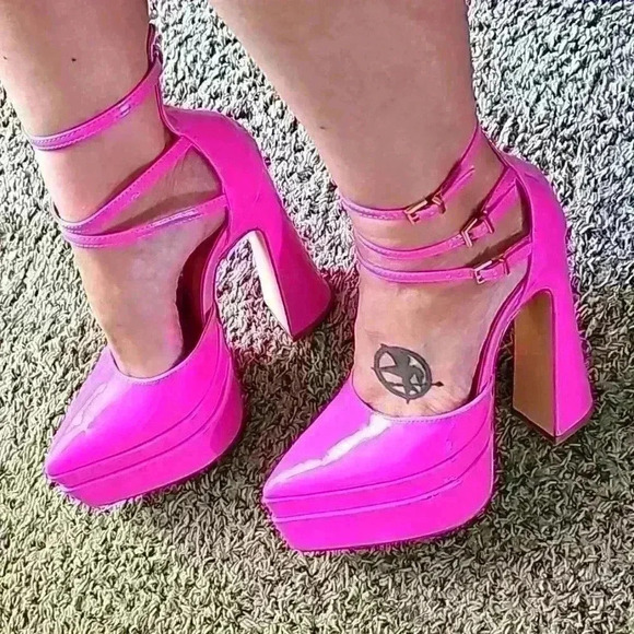 Shoes - Platform high heels hot pink by sheln barbie pink 7.5